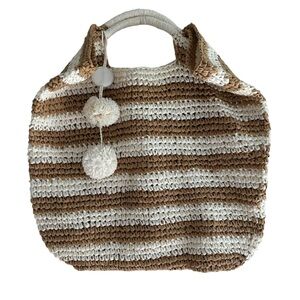 Mark & Graham Lightweight Striped Paper‎ Tote Beach Boho Bag